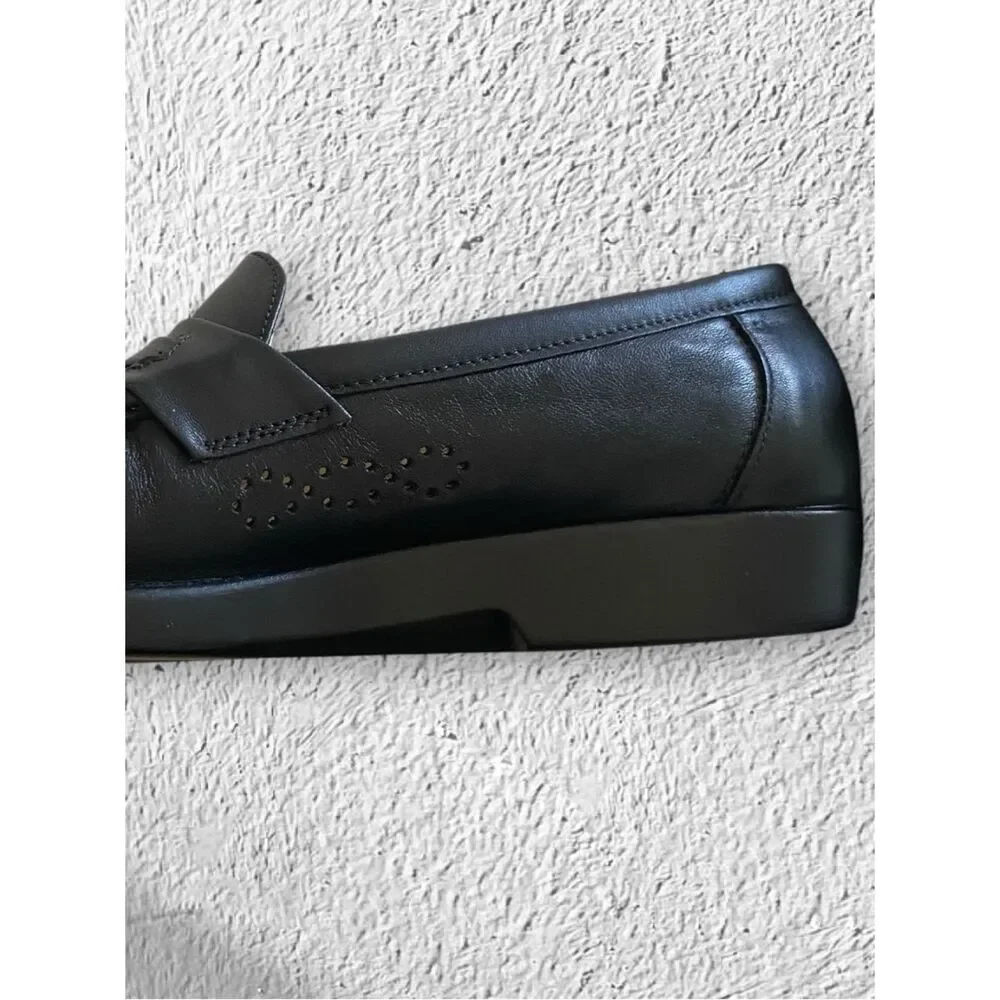 SAS Loafers NEW Ace Slip On Comfort Penny Handsewn Leather Black Size 9.5 W
